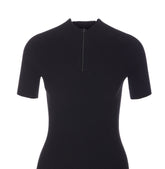 LOGO HALF ZIP DRESS
