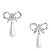 ORECCHINI CRYSTAL BOW PEARL