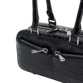 CROC LEATHER MINI SHOULDER BAG