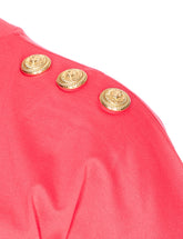 3 BUTTONS DRAPED T-SHIRT
