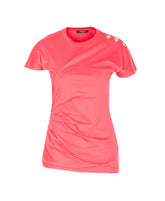 3 BUTTONS DRAPED T-SHIRT