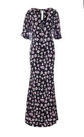 LONG DRESS WITH FLOWER PRINT