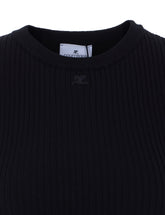 LOGO BUCKLE RIB KNIT T-SHIRT