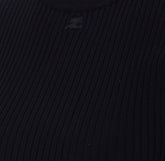 LOGO BUCKLE RIB KNIT T-SHIRT