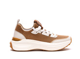 LEATHER AND FABRIC SNEAKERS