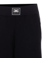 PANTALONE IN MAGLIA CON BANDA LOGO IN VISCOSA LUCIDA