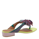 POM POM T-BAR THONG SANDALS