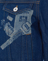 GIACCA IN DENIM CON STAMPA TROMPE L'OEIL