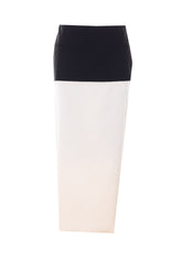 COLOR BLOCK MIDI SKIRT