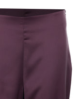 PANTALONI SVASATI IN SATIN PINOLO