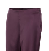 PANTALONI SVASATI IN SATIN PINOLO