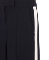 PANTALONI FLUIDI CON BANDE A CONTRASTO