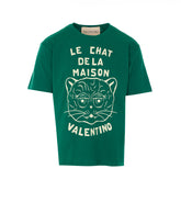 T-SHIRT CON STAMPA LE CHAT DE LA MAISON