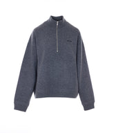 MAGLIA HALF ZIP CON LOGO MIU MIU