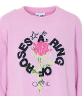 RING OF A ROSES PRINT LOGO SWEATER