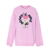 RING OF A ROSES PRINT LOGO SWEATER