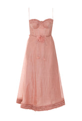 LUNA RUFFLE MIDI DRESS