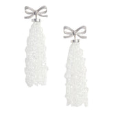 BOW BEADED WATERFALL EARRINGS