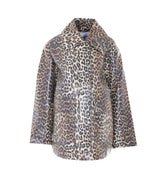 LAMINATED LEOPARD JACKET