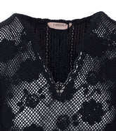 ABITO CORTO IN MAGLIA A FIORI
