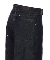 PANTALONE IN DENIM AMPIO CON BORCHIE