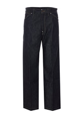 PANTALONE IN DENIM AMPIO CON BORCHIE