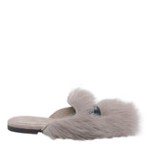 LOGO SHEARLING AND SUEDE SLIPPERS