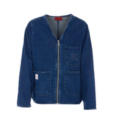 LOGO ZIP DENIM JACKET