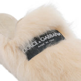 LOGO SHEARLING AND SUEDE SLIPPERS