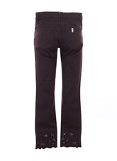 SKINNY PANTS WITH EMBROIDERY IN SANGALLO