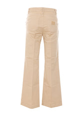 FLARE TROUSERS WITH LOGO BUTTONS
