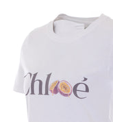 CHLOE' LOGO T-SHIRT WITH PASSION FRUIT PRINT