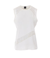 TOP SMANICATO MOLLY CON DETTAGLI IN PIZZO