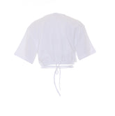 ARIANO CROPPED T-SHIRT WITH TEXAN TRIM AND DETAILS