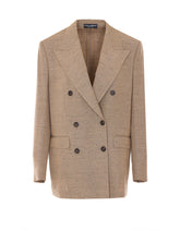 SICILY DOUBLE-BREASTED BLAZER TWEED EFFECT