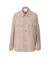 CAMICIA REGULAR IN GABARDINA DI VISCOSA