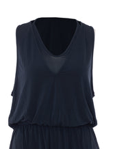 DOUBLE LAYER DRAPED DRESS