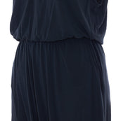 DOUBLE LAYER DRAPED DRESS