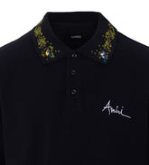 AMIRI FLORAL COLLAR POLO