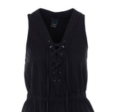 CASARSA LONG DRESS WITH RUFFLE AND RIBBONS