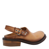 LEATHER FOULE SABOT