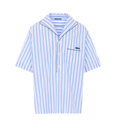 CAMICIA IN POPELINE A RIGHE
