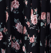 GONNA A RUOTA STAMPA ROSE VINTAGE