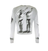CARDIGAN IN SETA CON STAMPA "THE FLEX"
