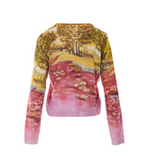 THE NATURIST PRINT SILK CARDIGAN