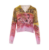 THE NATURIST PRINT SILK CARDIGAN