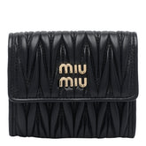 PORTAFOGLIO MATELASSE' CON LOGO MIU MIU