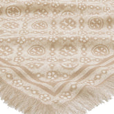 T MONOGRAM FLORAL SCARF