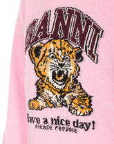 LOGO WOOL JUMPER WITH TIGER PRINT