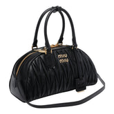 BORSA A SPALLA ARCADIE IN PELLE MATELASSE' CON LOGO MIU MIU